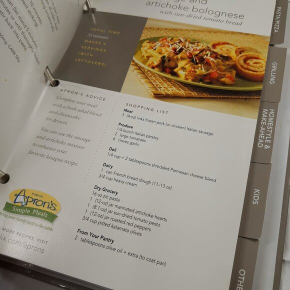 Publix Aprons Simple Meals Binder Cookbook binder Recipes Cards cook book - Picture 12 of 13
